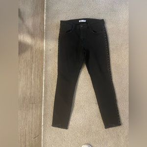 Zara side stud Black Denim